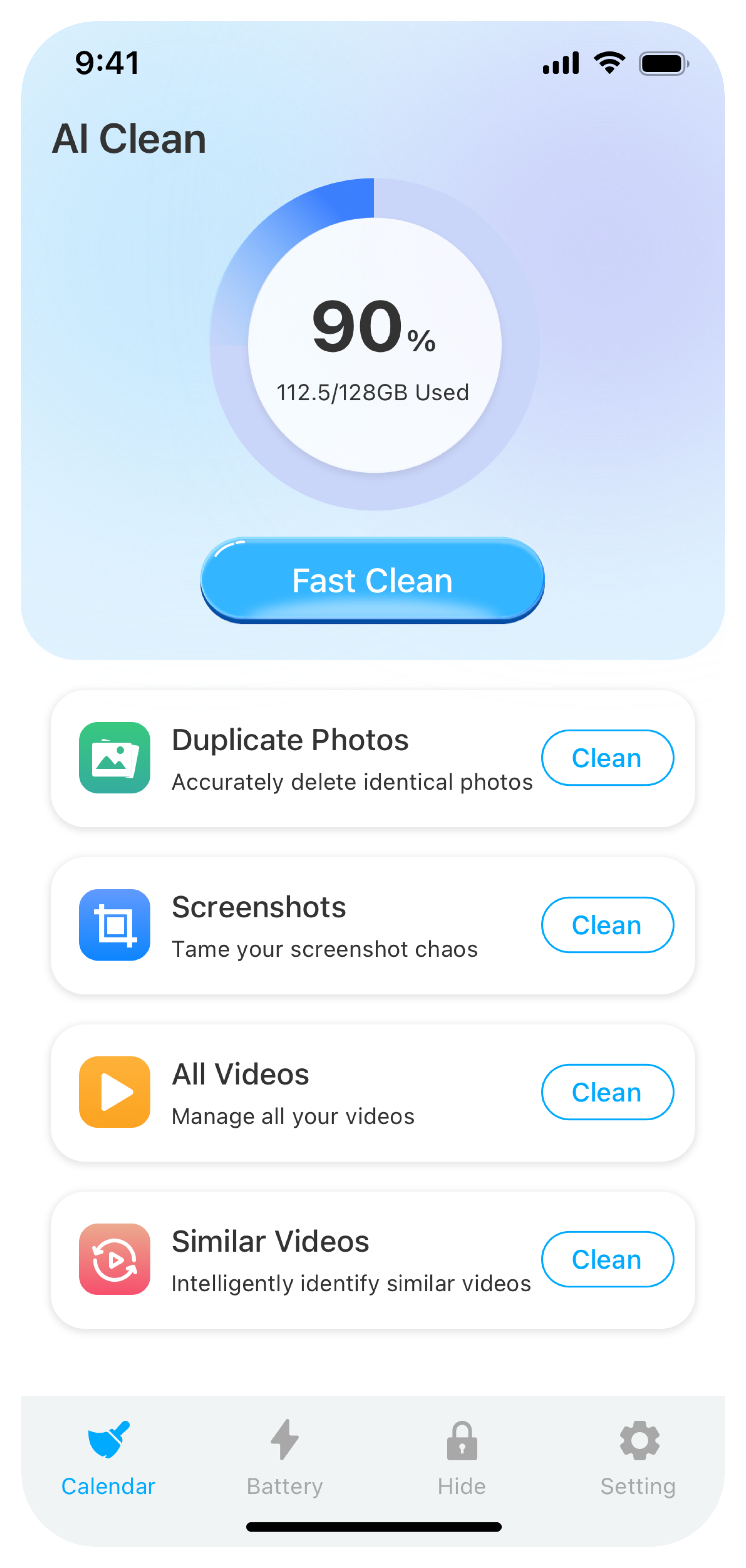 CleanSweep App Interface